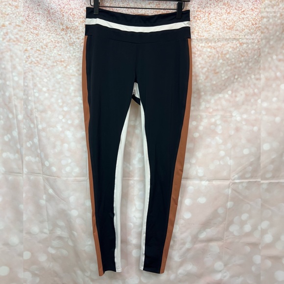 VAARA Flo Tuxedo Leggings in Black, White, and Tan - Picture 2 of 11